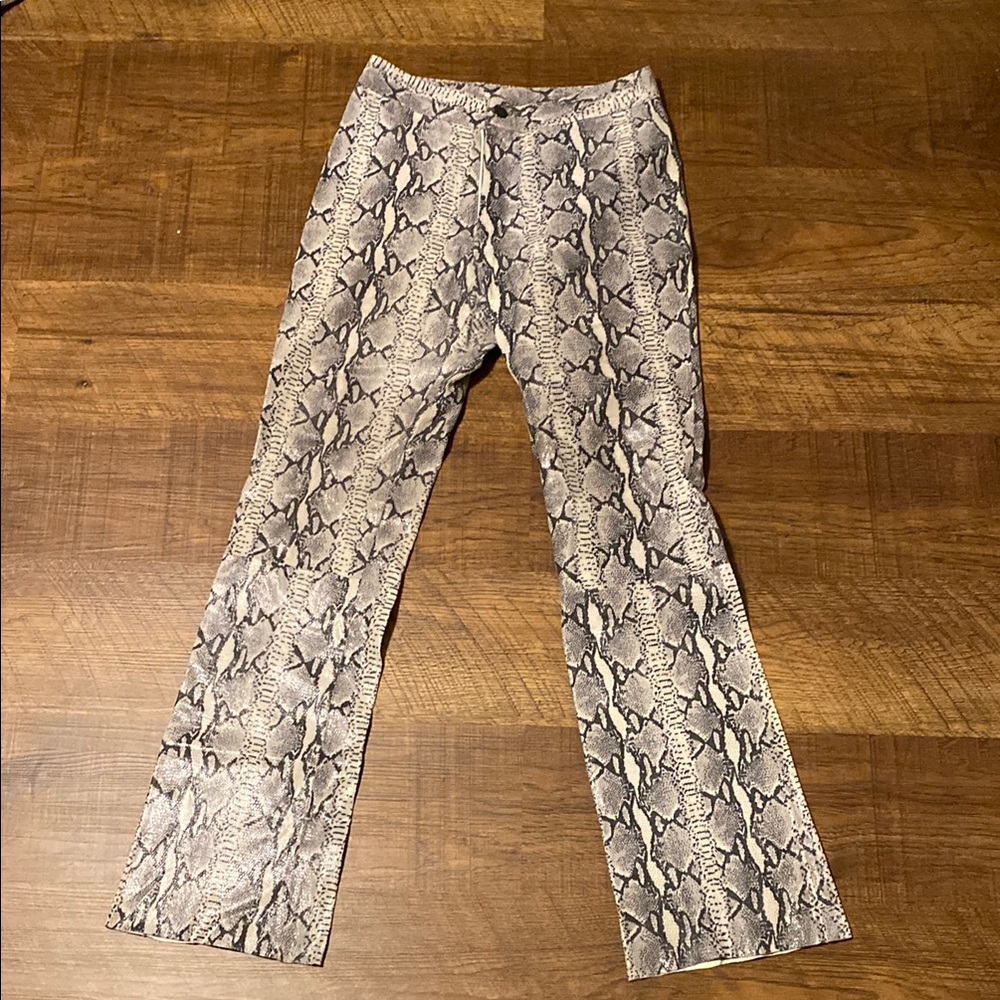 Snakeskin Print Pants